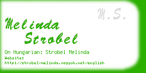 melinda strobel business card